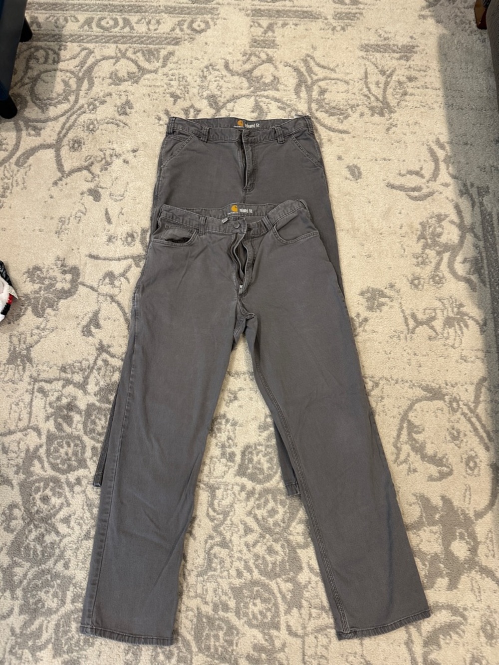 Two pair BUNDLE! Carhartt Charcoal Gray Work Pants